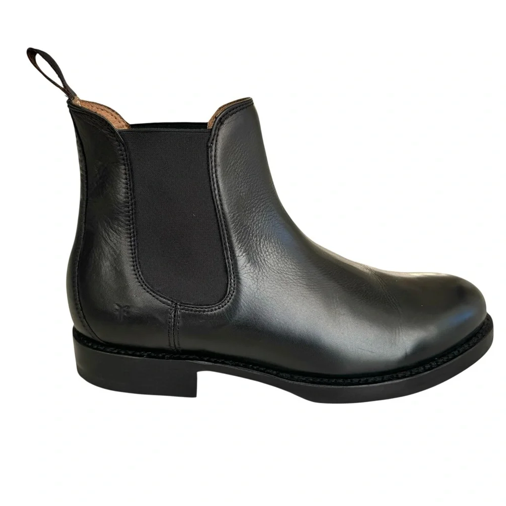 FRYE Dylan Chelsea Boots Black Leather Mens